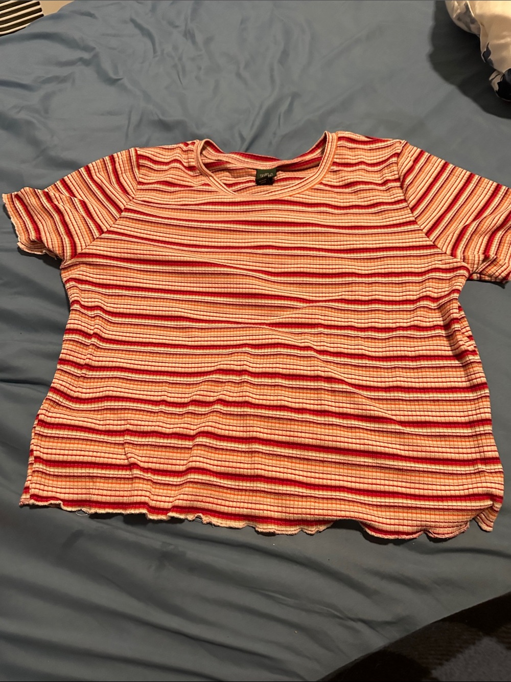 Wild Fable Striped Short Sleeve Cropped T-Shirt